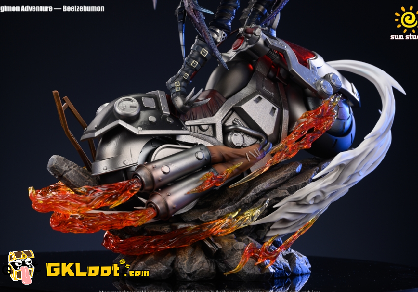[Pre-Order] Sun Studio MH Digimon Beelzebumon Burst Form with Motorcycle Statue
