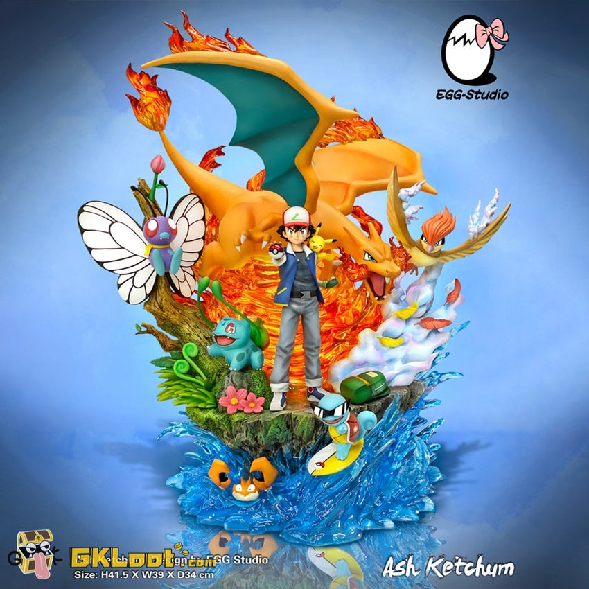 [Out of stock] EGG Studio Pokémon Ash Ketchum & his Pokémon Statue