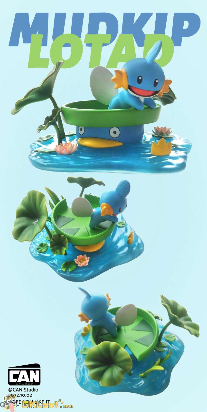 [Out of stock] Can Studio Pokémon Mudkip & Lotad Statue
