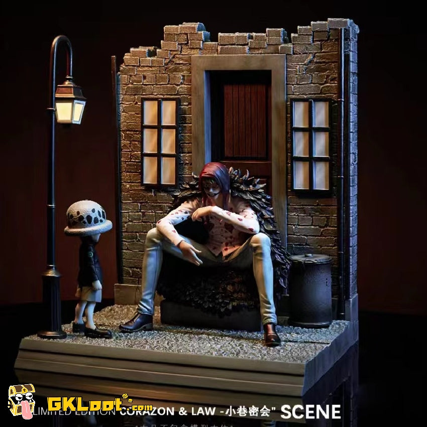 [Pre-Order] PZ Studio POP One Piece Corazon & Trafalgar D. Water Law Alley Secret Meeting Scene Statue w/ LED