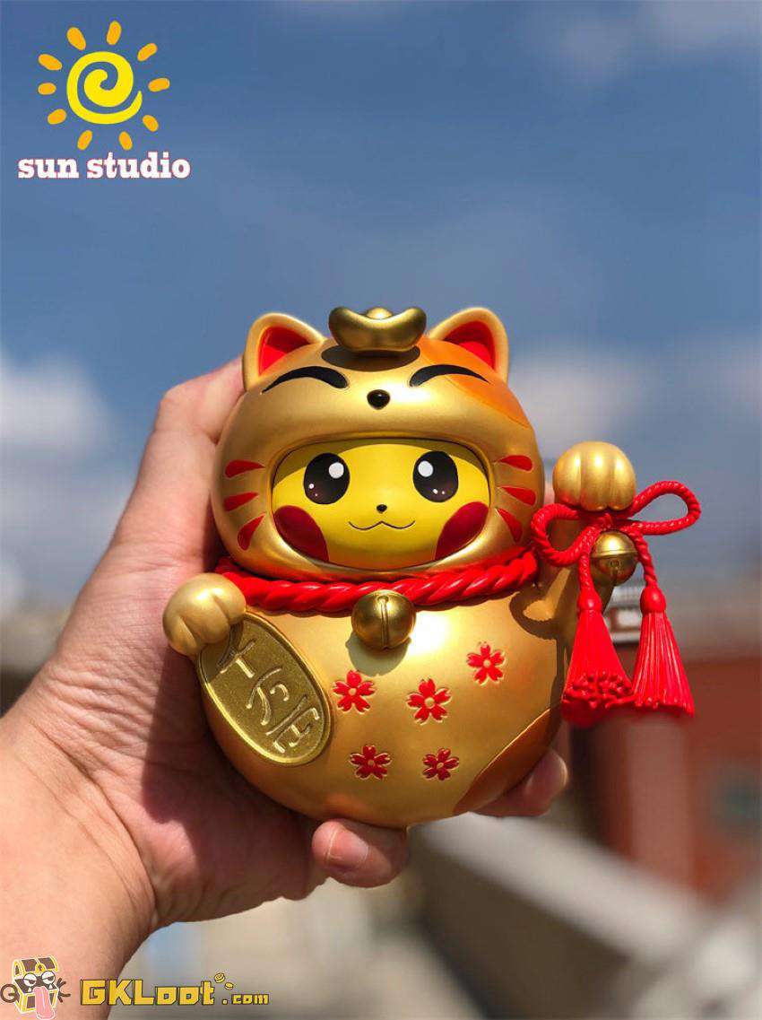 [Out of stock] Sun Studio Pokémon Fortune Cat Cosplay Pikachu Statue