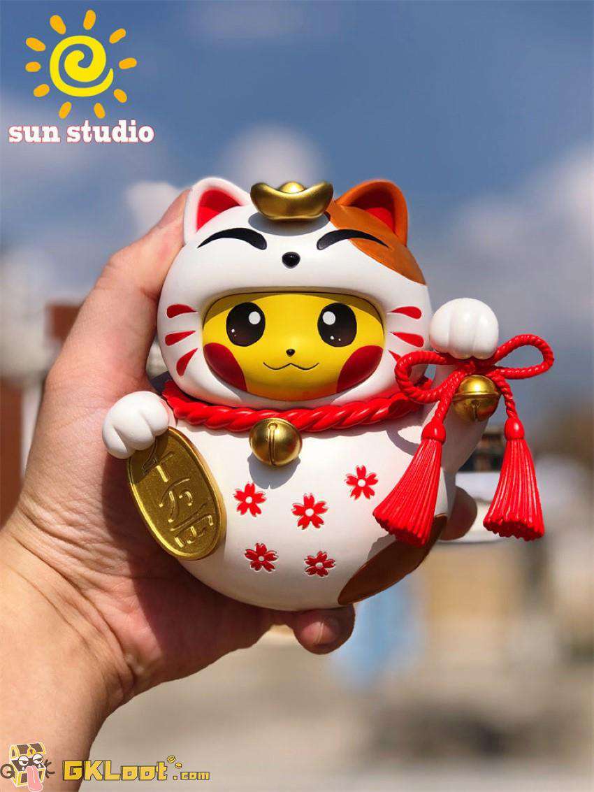 [Out of stock] Sun Studio Pokémon Fortune Cat Cosplay Pikachu Statue