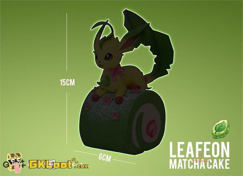 [Out of stock] Wing Studio Pokémon Desert Series No.1 Matcha Swiss Roll Cake Leafeon Statue